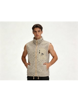 Bodywarmer Sherpa Unisexe Beige - Gilet Sans Manches Moumoute | Lôt'Entik
