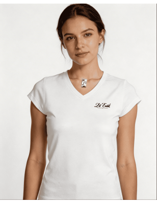 T-shirt Femme Col V Coton Européen - Coupe Cintrée | Lôt'Entik