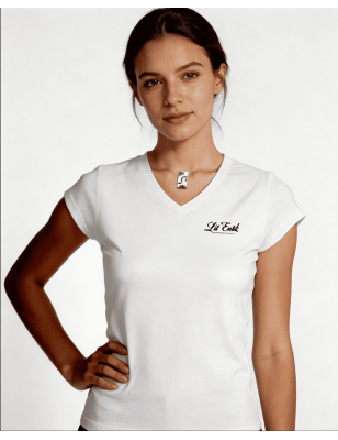 T-shirt Femme Col V Coton Européen - Coupe Cintrée | Lôt'Entik