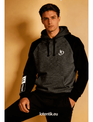 Hoodie Bicolore Gris & Noir - Sweat à Capuche Confort | Lôt'Entik