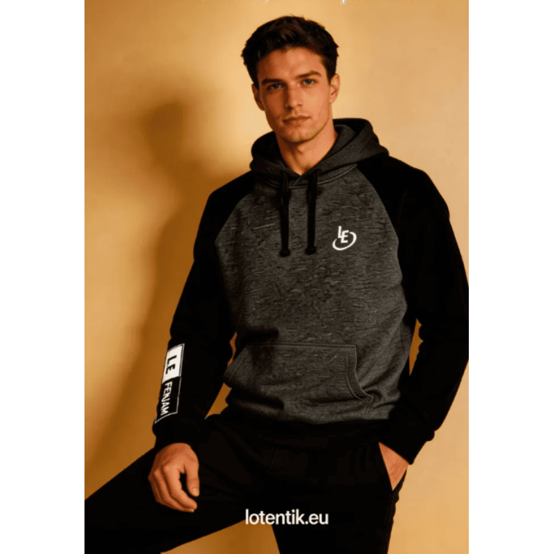 Hoodie Bicolore Gris & Noir Hoodie Bicolore Gris & Noir