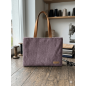 Sac à Main en Coton Lilas - Velours Côtelé Milleraies | Lotentik