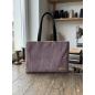 Sac à main tote bag en Coton Velours – Lilas
