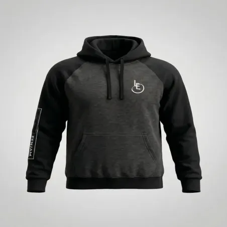 Hoodie Bicolore Gris & Noir - Sweat à Capuche Confort | Lôt'Entik