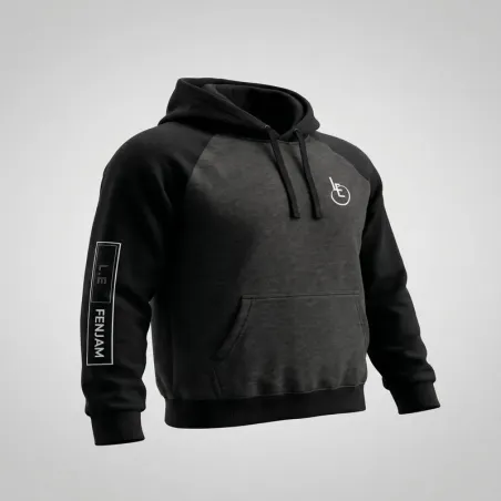 Hoodie Bicolore Gris & Noir