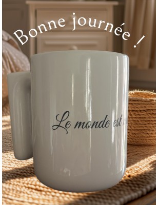 Le MUG D'Emma 500ml - Céramique avec Touillette Intégrée | Lôt'Entik